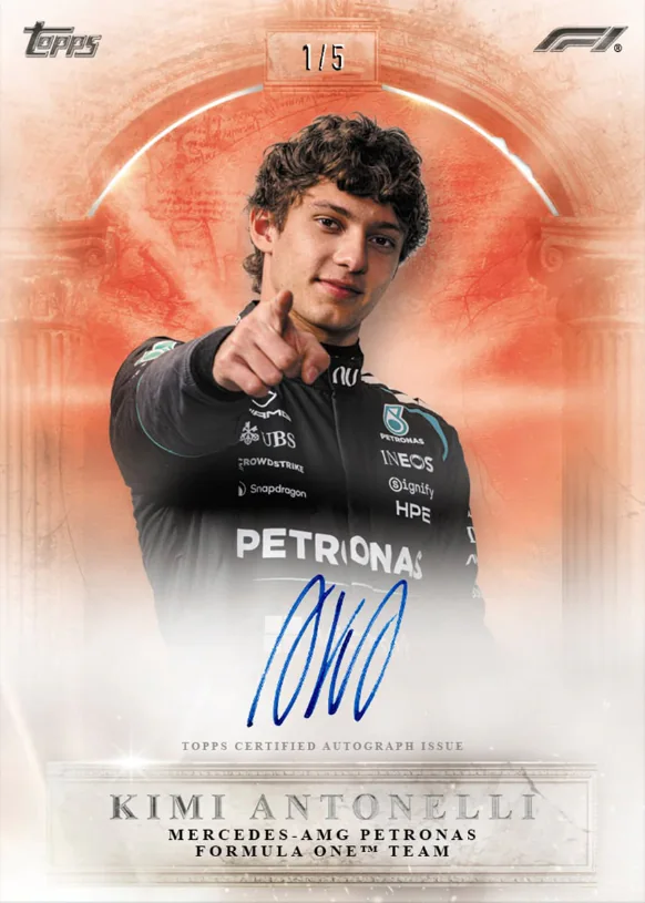 Carte autographe Eccellenza de Kimi Antonelli, Topps Eccellenza F1 2026