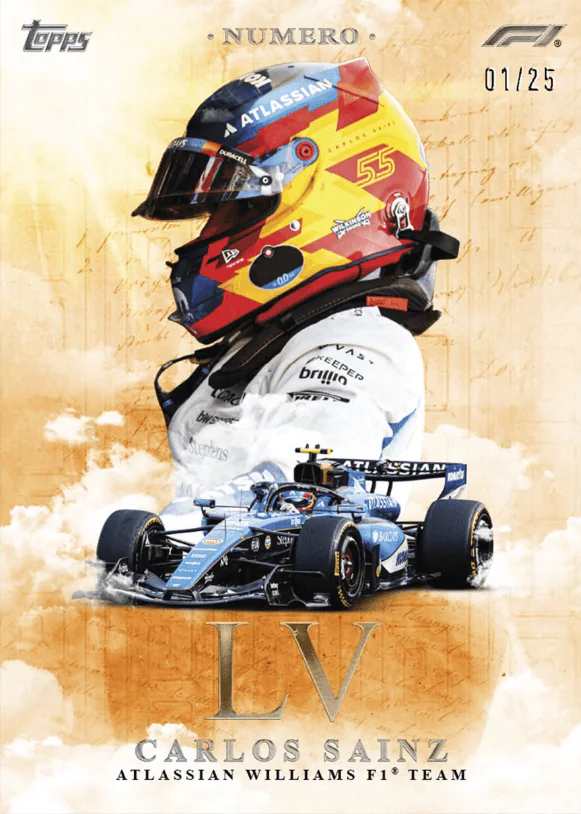 Carte Numero de Carlos Sainz, Topps Eccellenza F1 2026