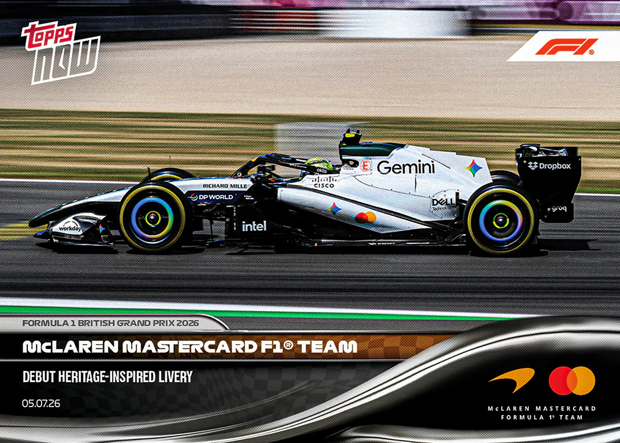 Carte Topps Now F1 2026 n°47 de McLaren – GP de Grande-Bretagne