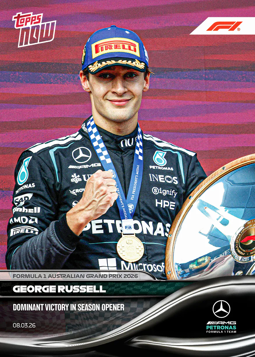 Carte Topps Now F1 2026 de George Russell – GP d’Australie