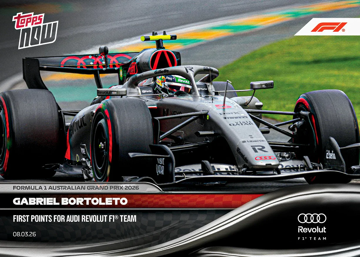Carte Topps Now F1 2026 de Gabriel Bortoleto – GP d’Australie