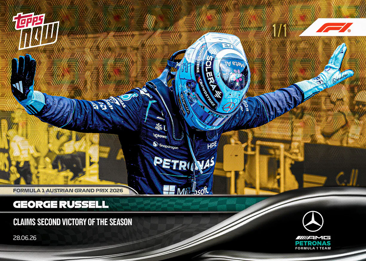 Carte Topps Now F1 2026 n°42 de George Russell 1/1 – GP d’Autriche