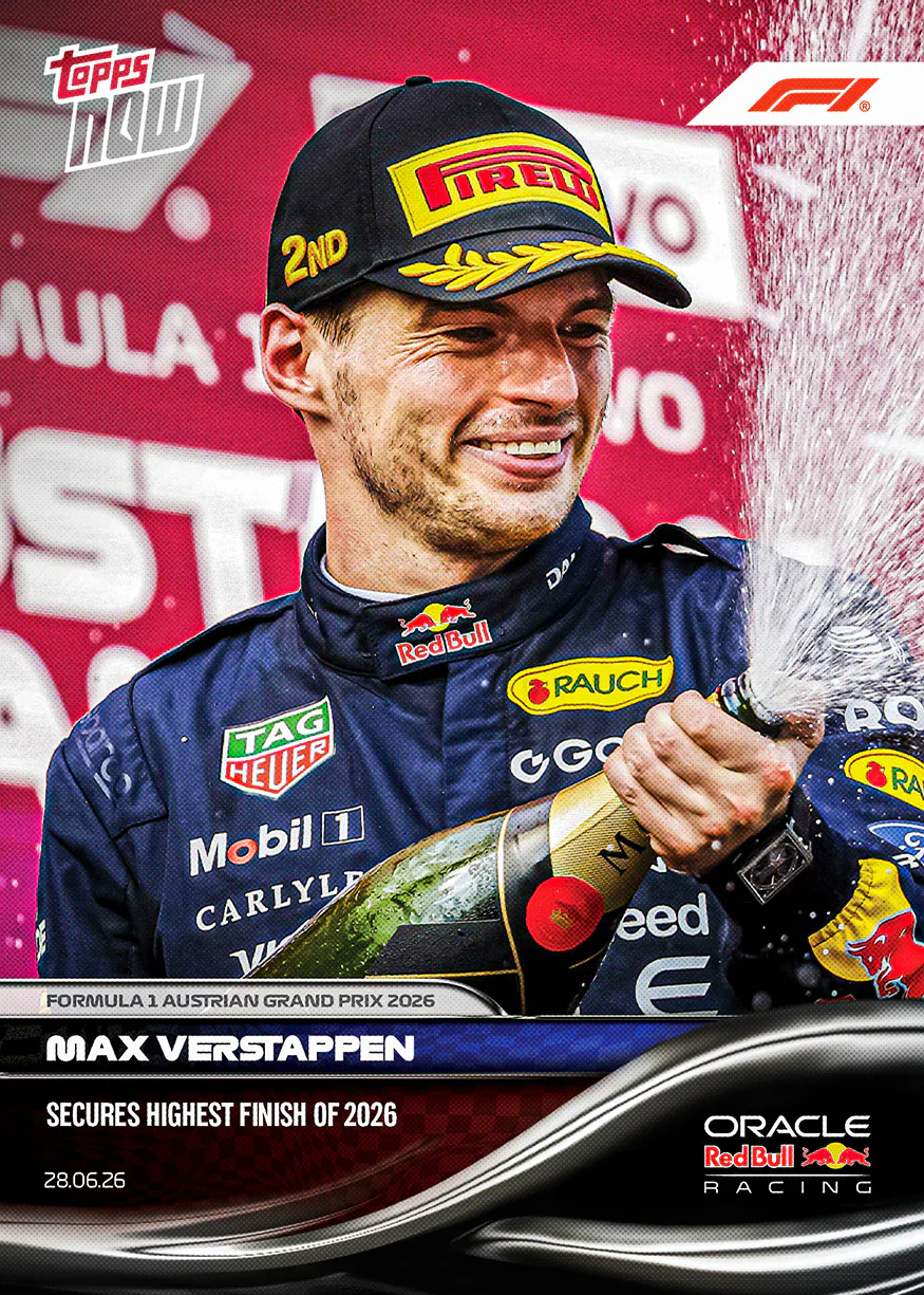 Carte Topps Now F1 2026 n°43 de Max Verstappen – GP d’Autriche