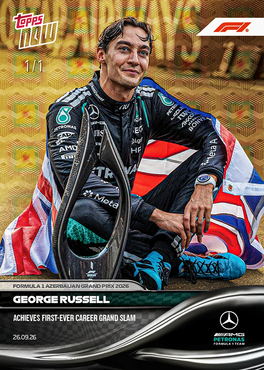 Topps Now F1 2026 George Russell carte 62 1/1