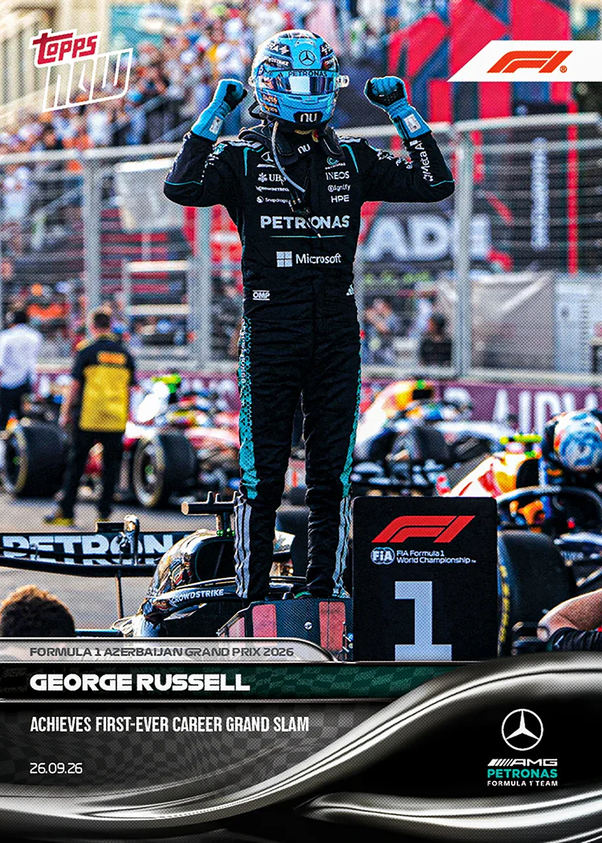 Topps Now F1 2026 George Russell carte 62 Image Variation