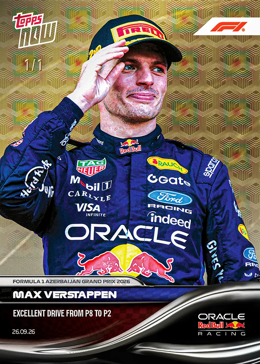 Topps Now F1 2026 Max Verstappen carte 63 1/1