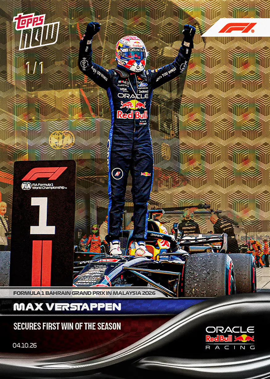 Topps Now F1 2026 Max Verstappen carte 64 1/1