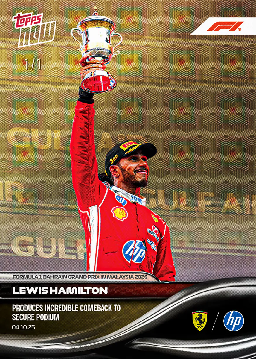 Topps Now F1 2026 Lewis Hamilton carte 65 1/1