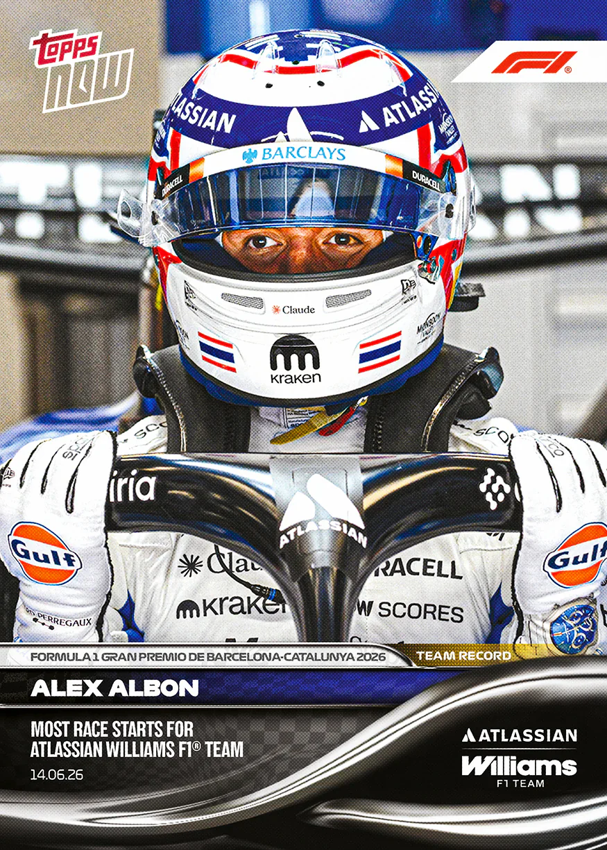 Carte Topps Now F1 2026 d’Alexander Albon – GP de Barcelone