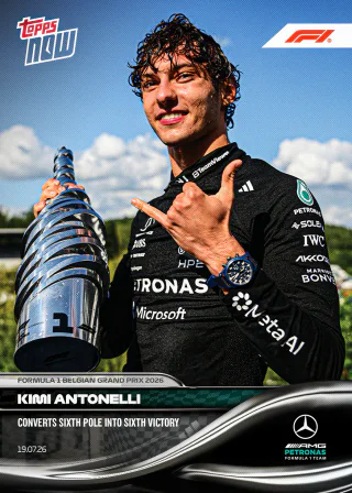 Carte Topps Now F1 2026 de Kimi Antonelli – GP de Belgique