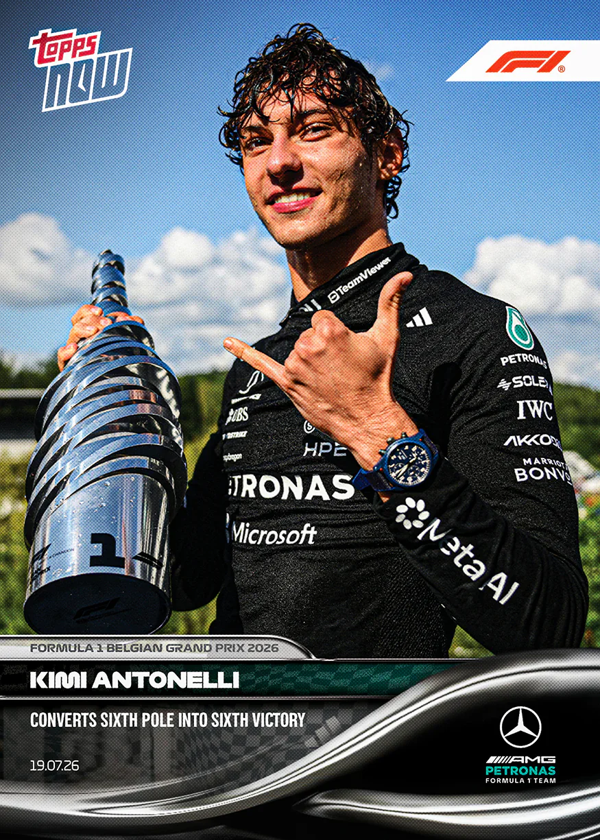 Carte Topps Now F1 2026 de Kimi Antonelli – GP de Belgique
