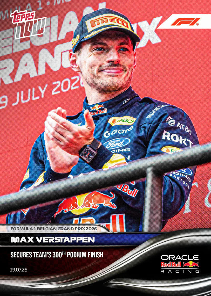 Carte Topps Now F1 2026 de Max Verstappen – GP de Belgique