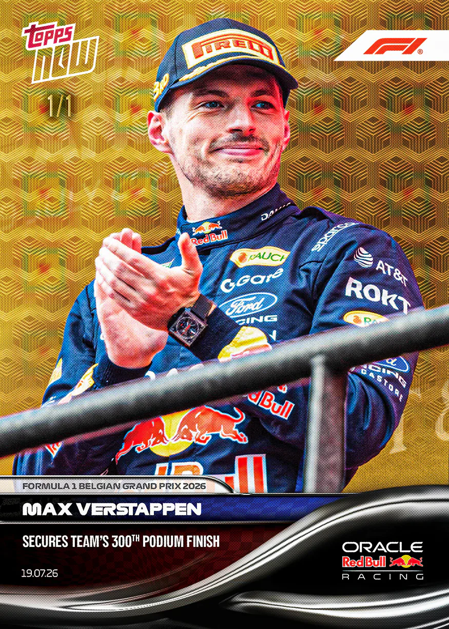 Carte Topps Now F1 2026 de Max Verstappen 1/1 – GP de Belgique