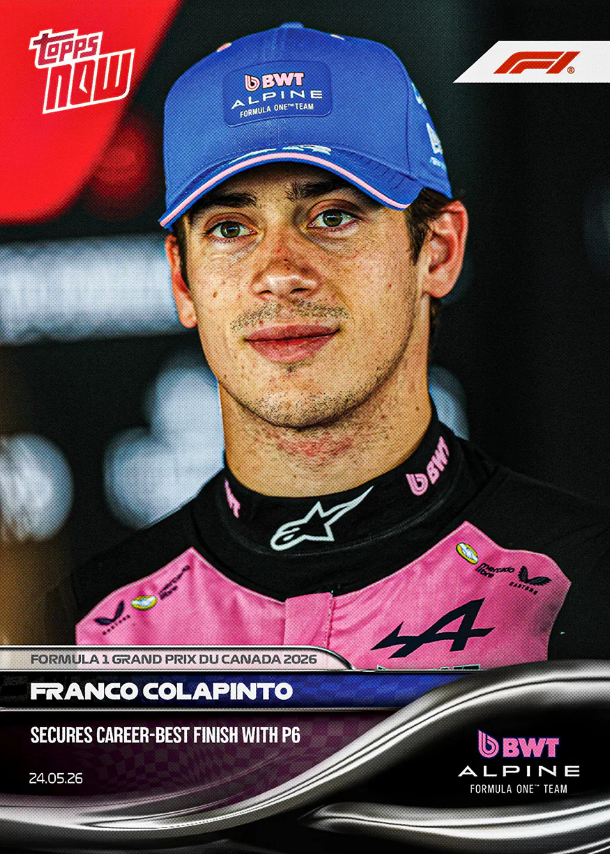 Carte Topps Now F1 2026 de Franco Colapinto – GP du Canada
