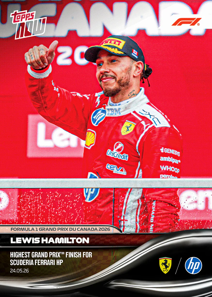 Carte Topps Now F1 2026 de Lewis Hamilton – GP du Canada