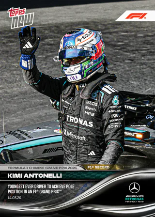 Carte Topps Now F1 2026 de Kimi Antonelli – GP de Chine
