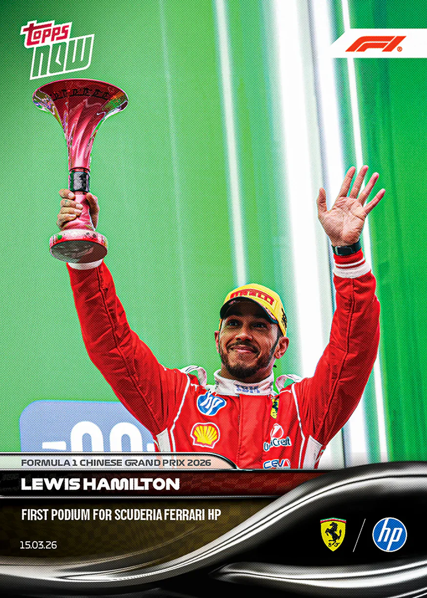 Carte Topps Now F1 2026 de Lewis Hamilton – GP de Chine
