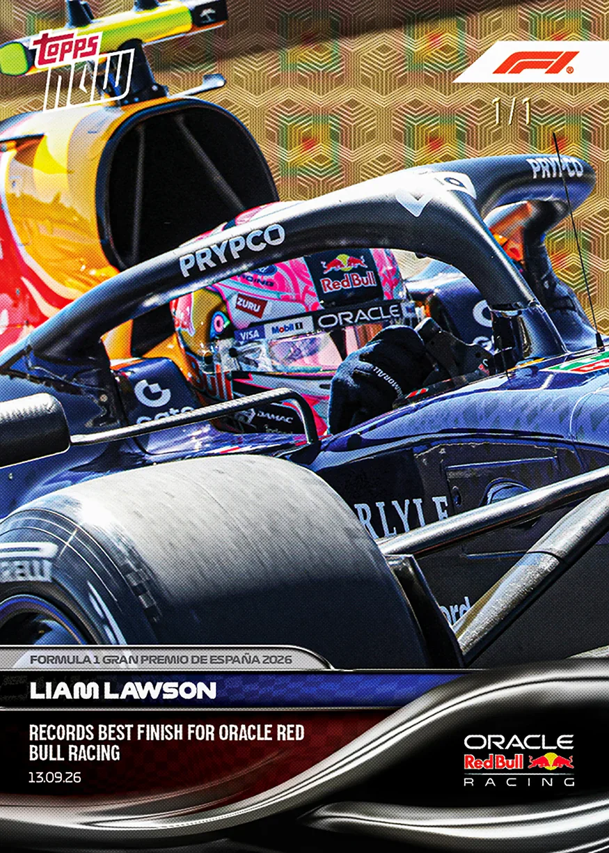 Topps Now F1 2026 Liam Lawson carte 60 1/1