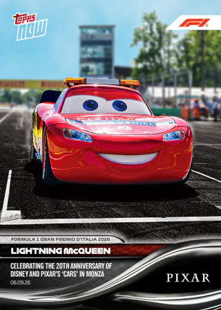 Topps Now F1 2026 Lightning McQueen carte 55