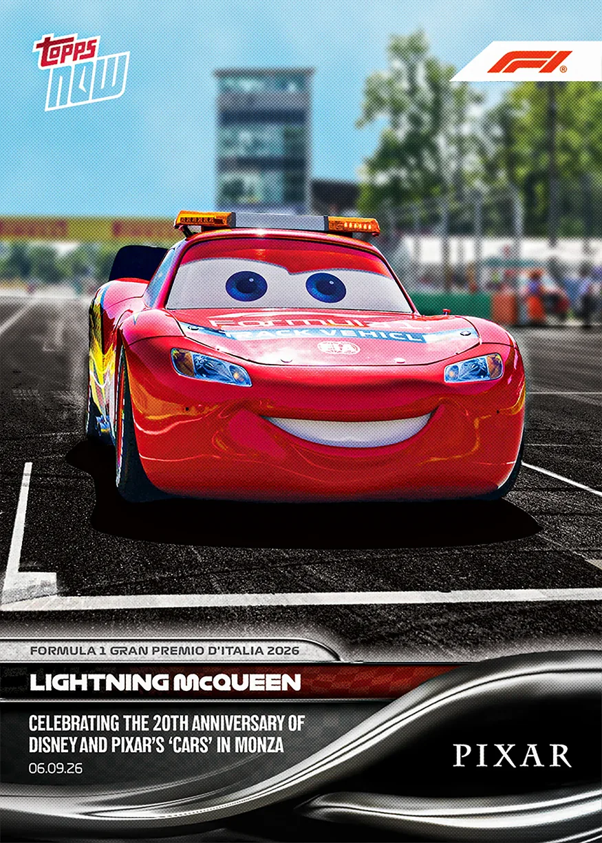 Topps Now F1 2026 Lightning McQueen carte 55