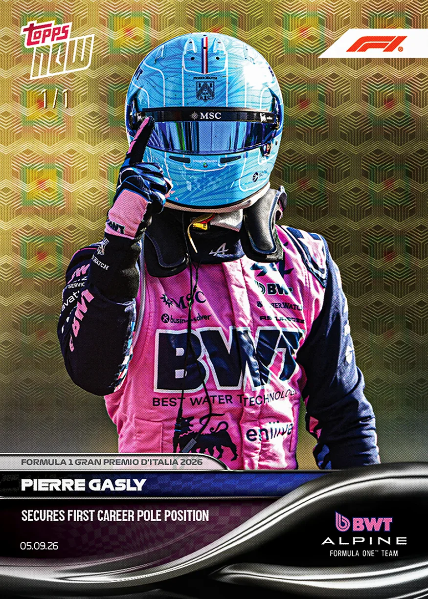 Topps Now F1 2026 Pierre Gasly carte 56 1/1