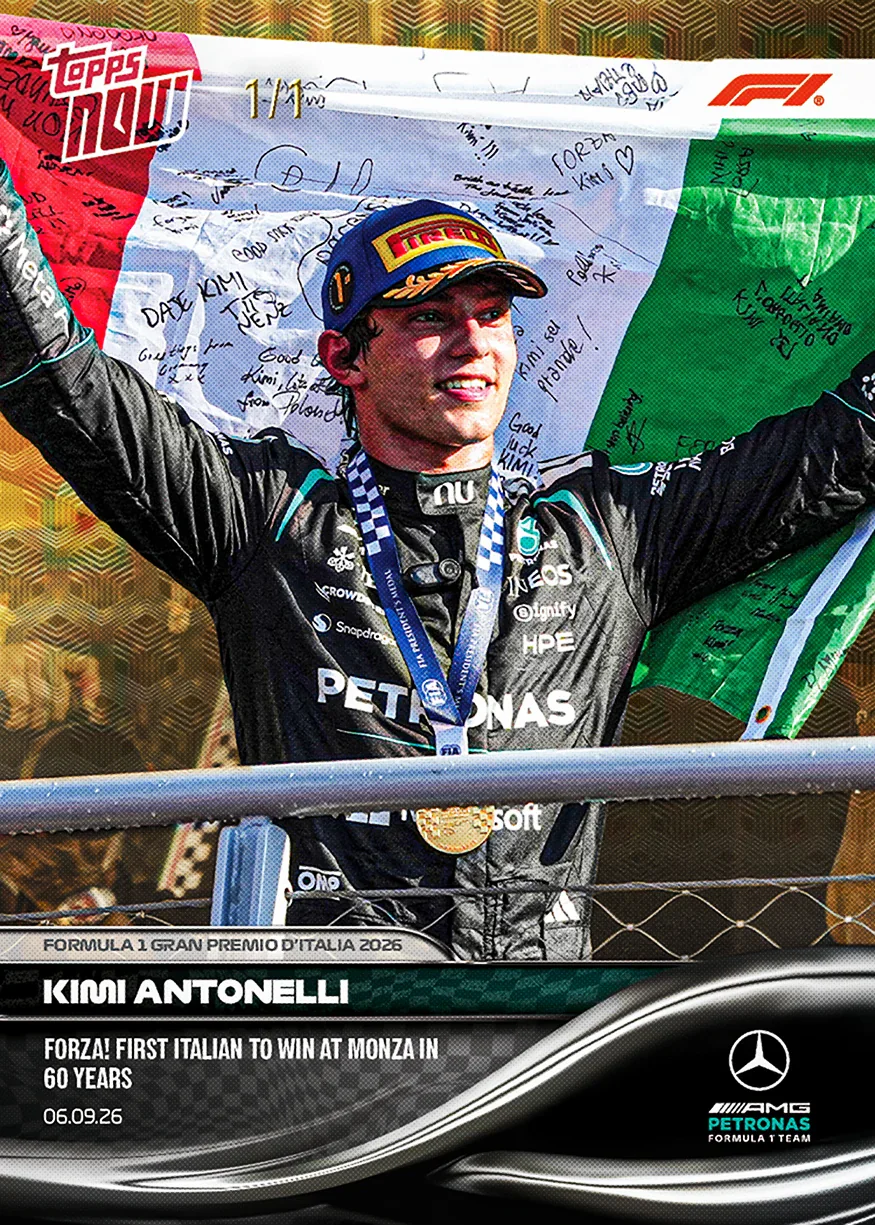 Topps Now F1 2026 Kimi Antonelli carte 57 1/1