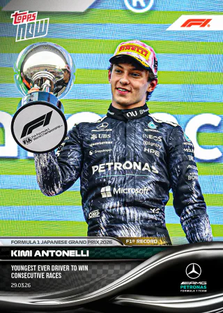Carte Topps Now F1 2026 de Kimi Antonelli – GP du Japon