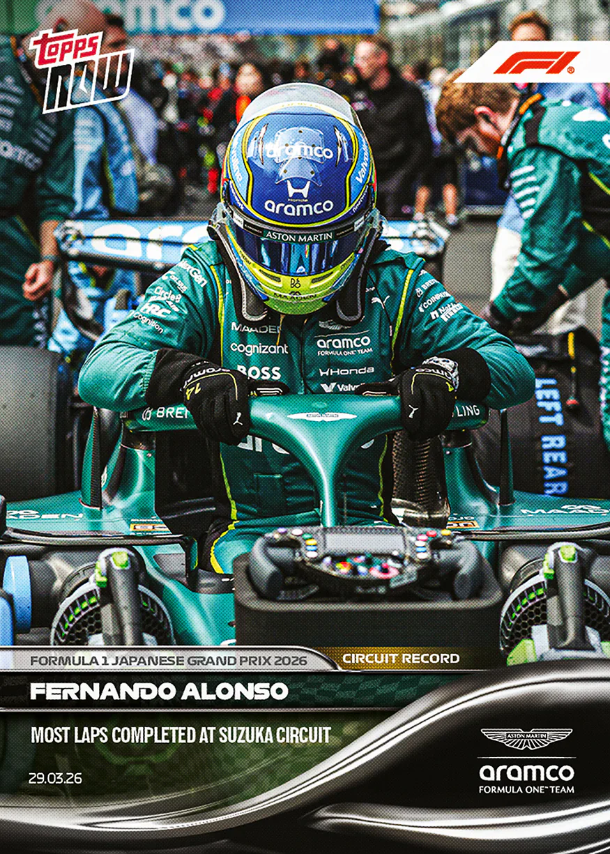 Carte Topps Now F1 2026 de Fernando Alonso – GP du Japon