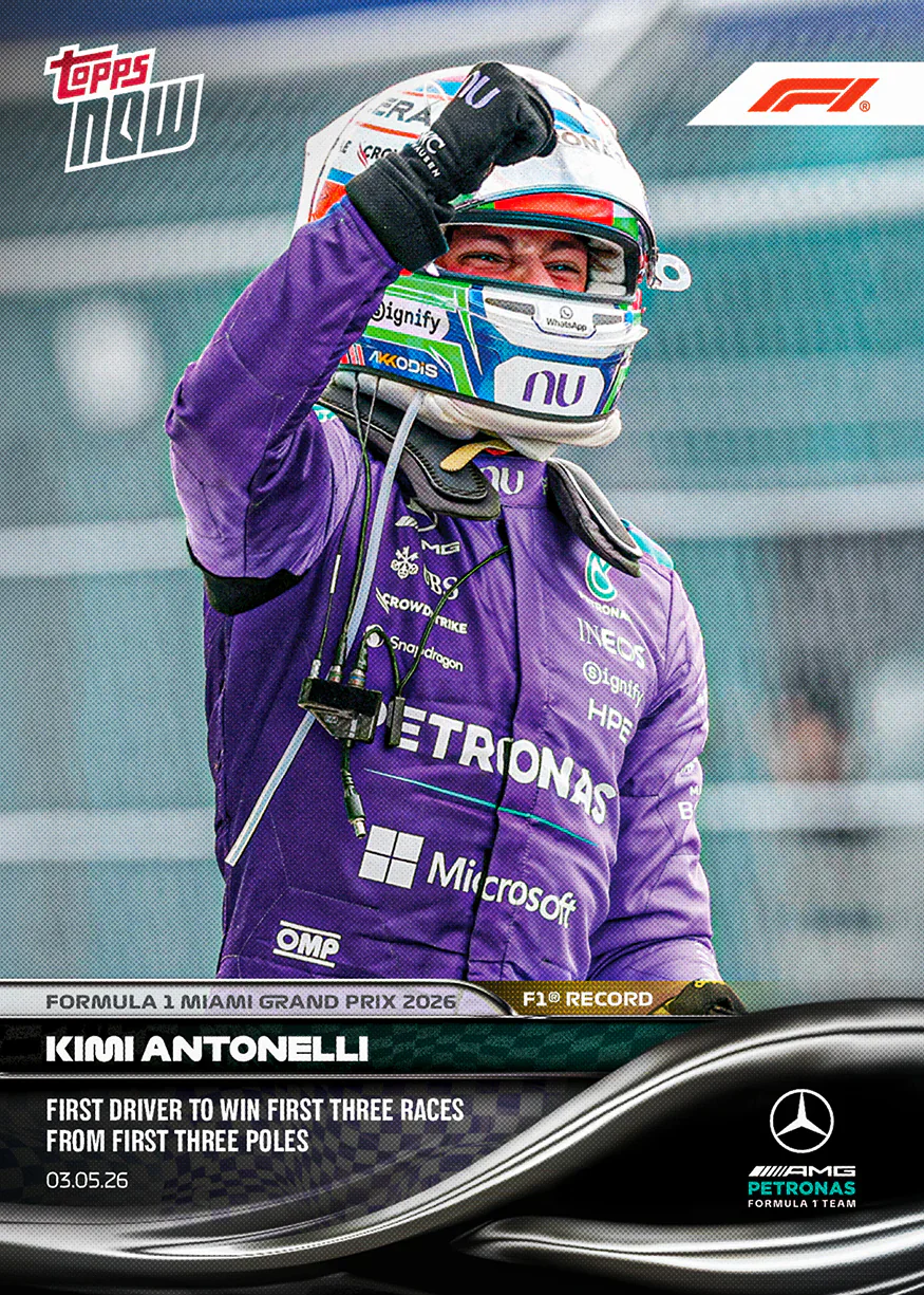 Carte Topps Now F1 2026 de Kimi Antonelli – GP de Miami