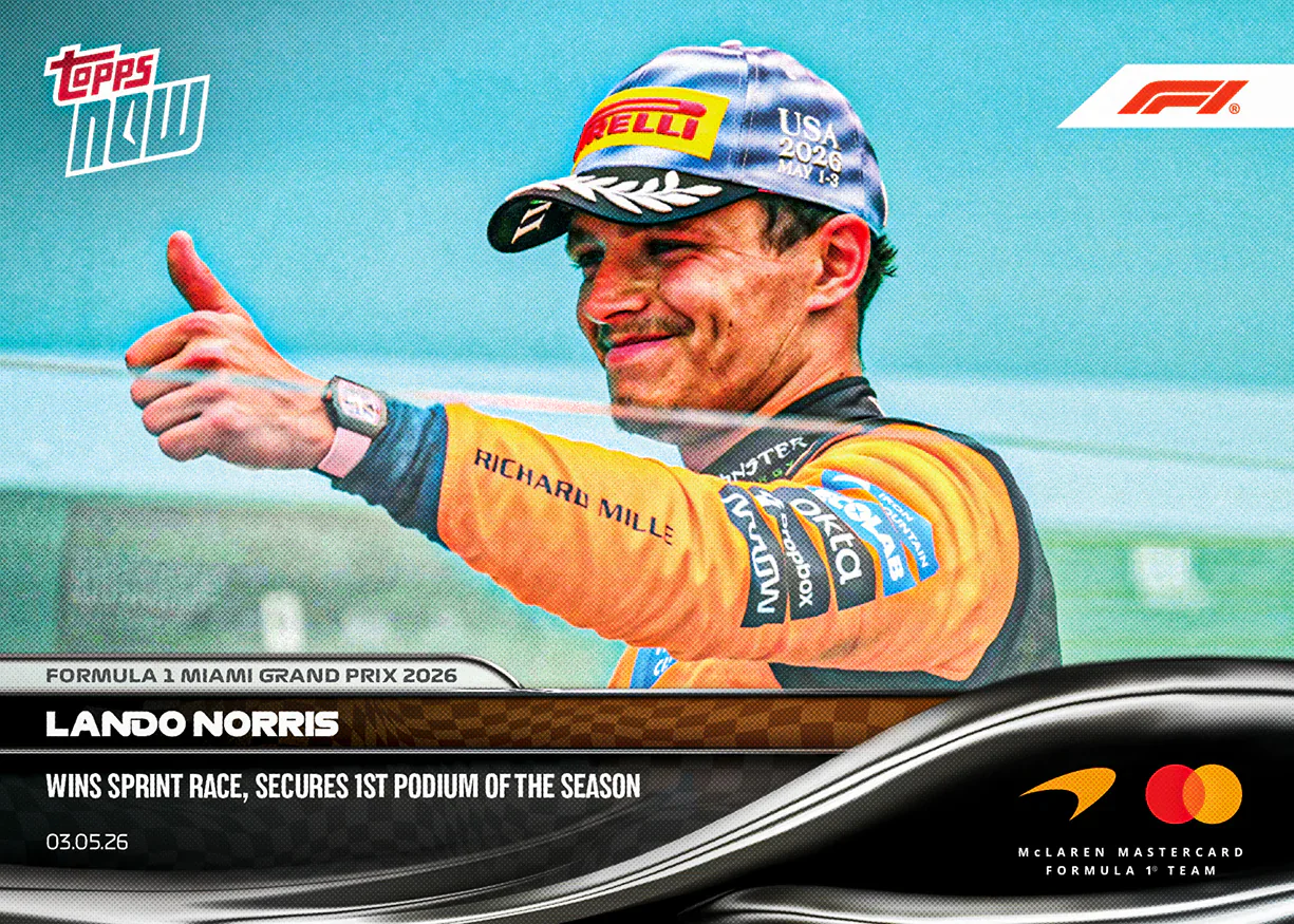 Carte Topps Now F1 2026 de Lando Norris – GP de Miami