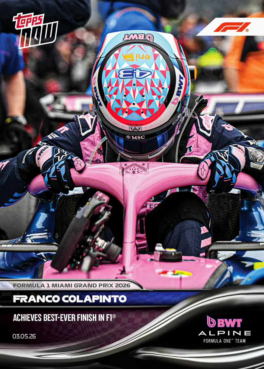Carte Topps Now F1 2026 de Franco Colapinto – GP de Miami
