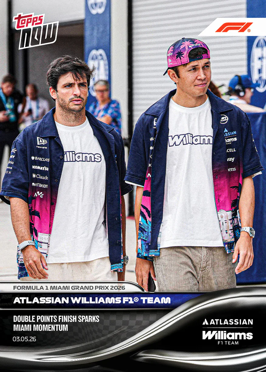 Carte Topps Now F1 2026 de Williams – GP de Miami