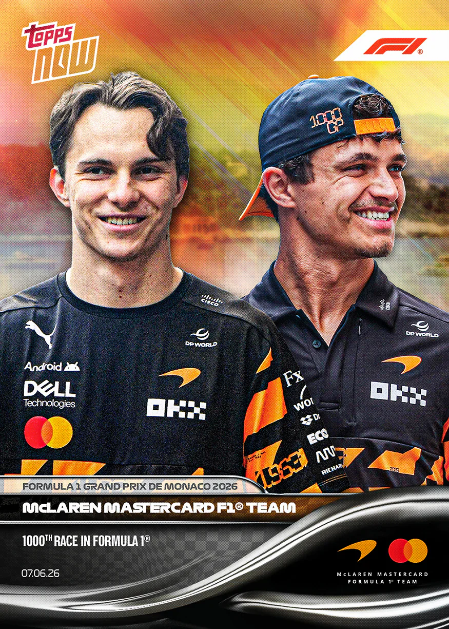Carte Topps Now F1 2026 de McLaren – GP de Monaco