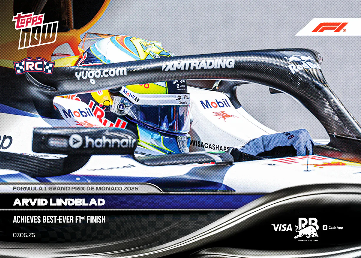 Carte Topps Now F1 2026 d’Arvid Lindblad – GP de Monaco
