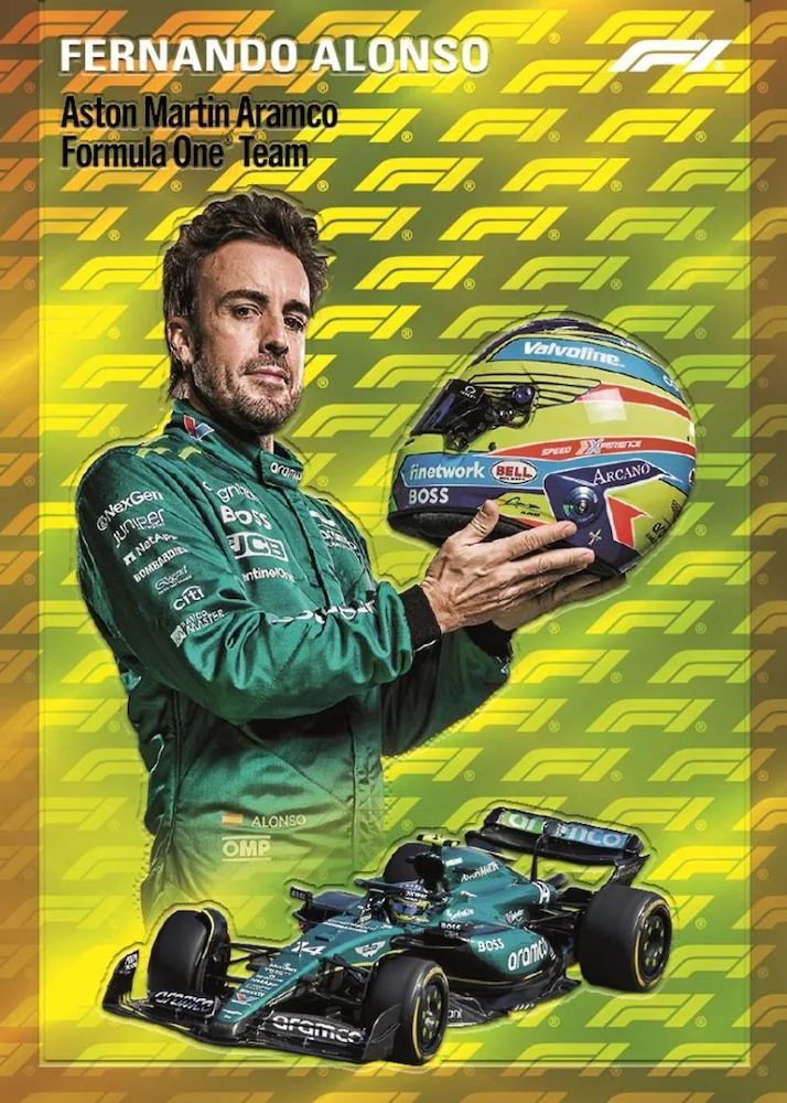 Carte insert 1954 de Fernando Alonso, Topps Chrome F1 Logofractor 2024