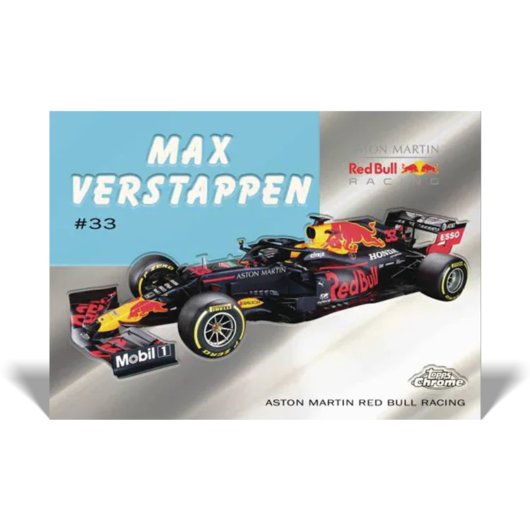 Carte insert 1954 World on Wheels de Max Verstappen, Topps Chrome F1 2020