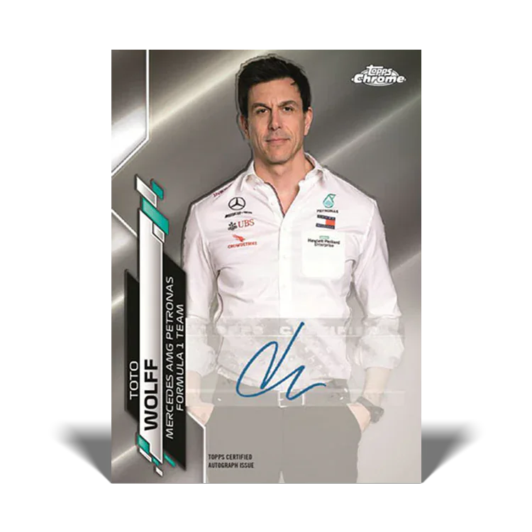 Carte autographe de Toto Wolff, Topps Chrome F1 2020