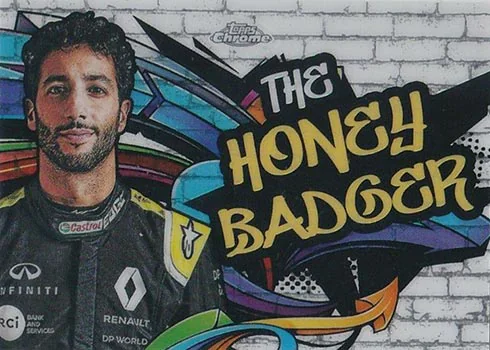 Carte insert Track Tags de Daniel Ricciardo, Topps Chrome F1 2020