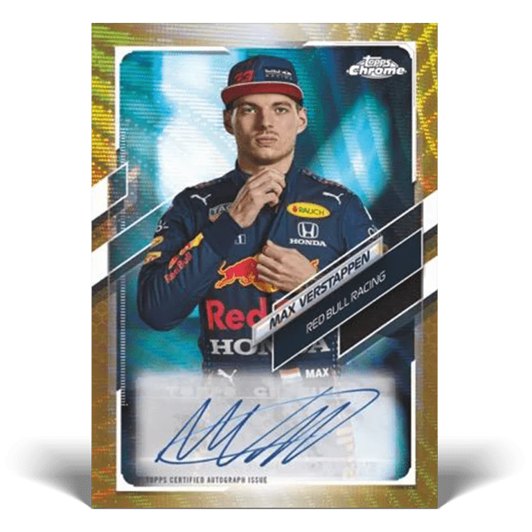 Carte autographe de Max Verstappen, Topps Chrome F1 2021