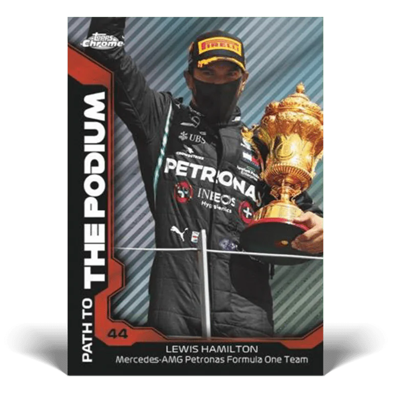 Carte insert Path to the Podium de Lewis Hamilton, Topps Chrome F1 2021