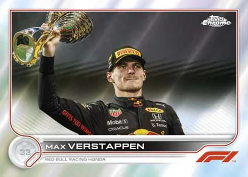 Carte de base de Max Verstappen, Topps Chrome F1 2022