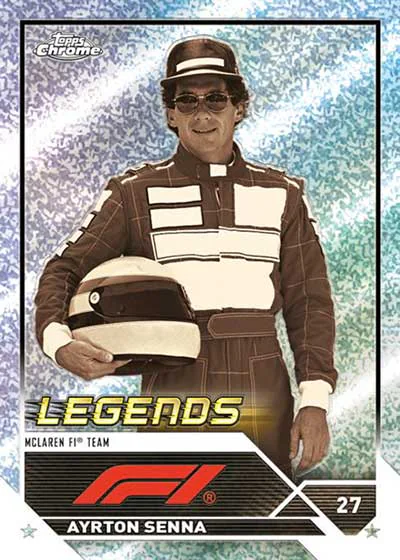 Carte de base Legends d’Ayrton Senna, Topps Chrome F1 2023