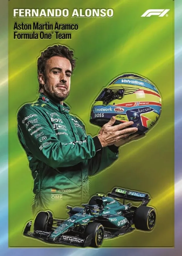 Carte insert 1954 de Fernando Alonso, Topps Chrome F1 2024