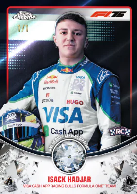Carte F1® Diamond Anniversary Relic d’Isack Hadjar, Topps Chrome F1 2025