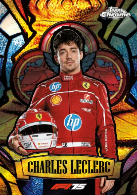 Carte insert The Grail de Charles Leclerc, Topps Chrome F1 2025