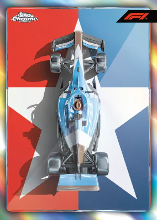 Carte insert Art du Grand Prix consacrée au Grand Prix des États-Unis, Topps Chrome F1 2026
