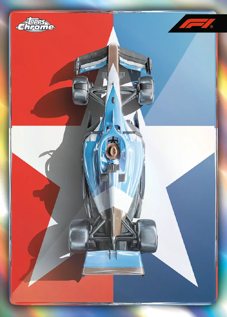 Carte insert Art du Grand Prix consacrée au Grand Prix des États-Unis, Topps Chrome F1 2026