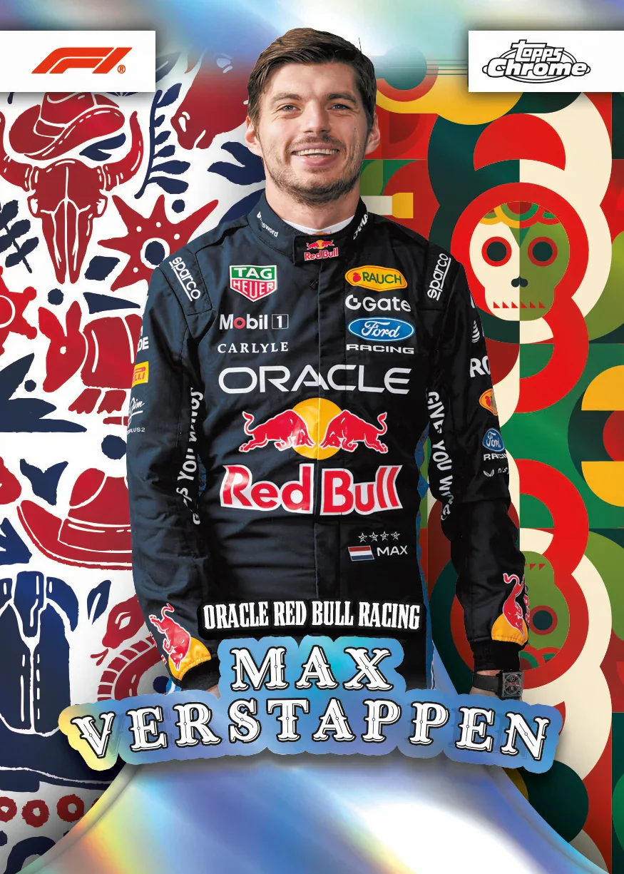 Carte insert Austin to Mexico City de Max Verstappen, Topps Chrome F1 2026