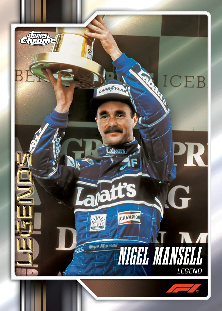 Carte F1 Legends de Nigel Mansell, Topps Chrome F1 2026