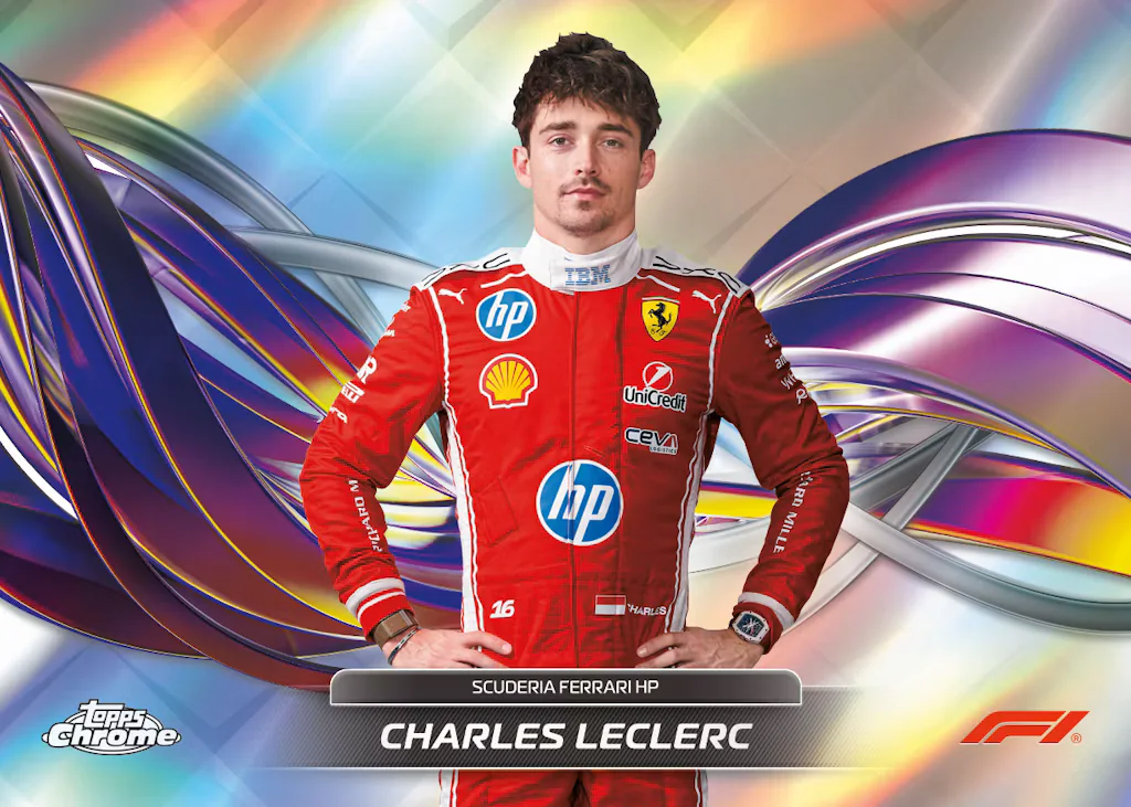 Carte insert Helix de Charles Leclerc, Topps Chrome F1 2026